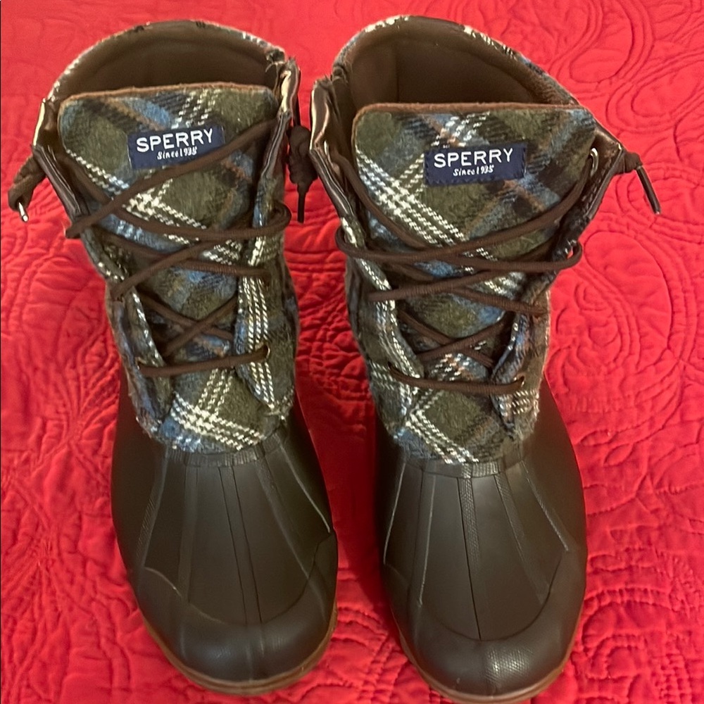 Sperry Brown and Blue Ankle Boots